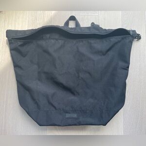 PINK Victoria's Secret Black Adjustable Versatile Canvas Backpack Minimalist